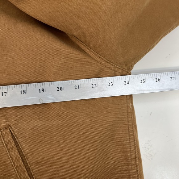 Dickies Jacket Mens XL Brown Quilted Lined Duck Canvas Zip Work Coat - Picture 14 of 14